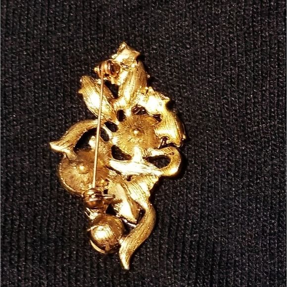 Gorgeous vintage red and pink flower brooch - Picture 3 of 3